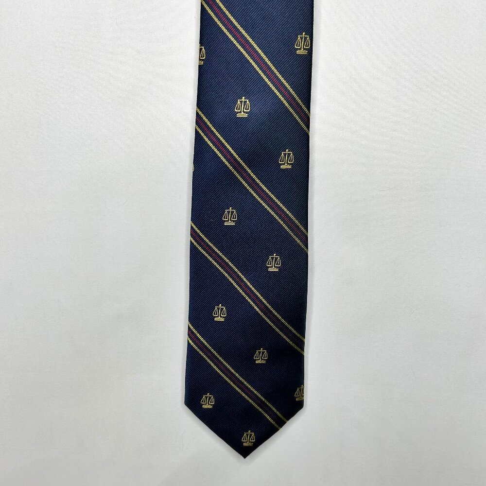 Bellagio Italy Men’s Neck Tie 3 ¾” Blue Maroon Gold Silk Hand Made Long Necktie